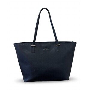 Kate Spade New York Black-Beige Cedar Street Harmony Saffiano leather tote bag